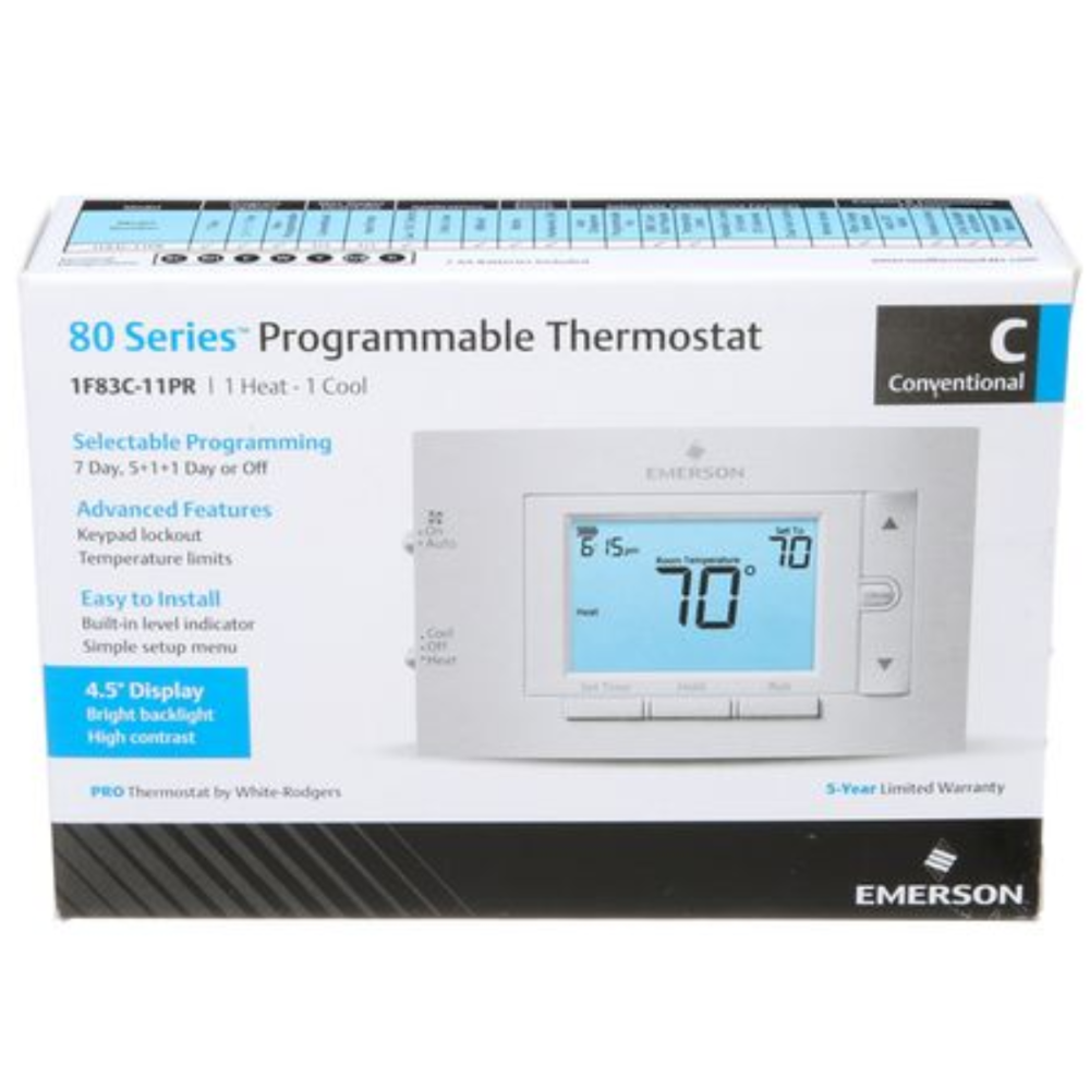 Single Stage 4.5" Display Conventional 7-Day Programmable Thermostat 1 Single Stage 4.5" Display
