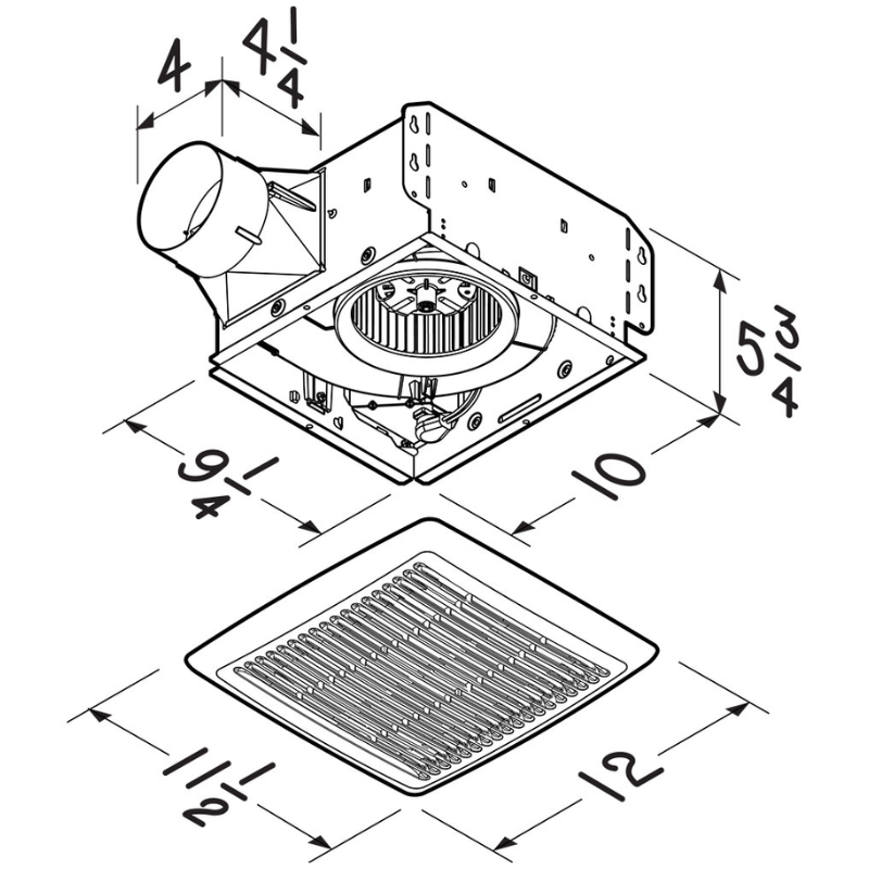 FLEX™ Series 80 CFM Bathroom Exhaust Fan Finish Pack Energy Star®