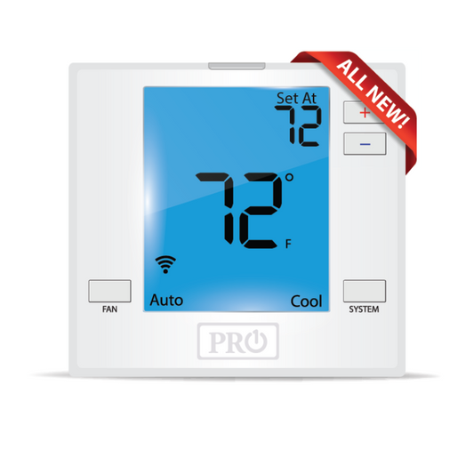 Programmable Through App - 1H/1C Single Stage W/ 4" Display - Hardwire Only - Wi-Fi Ready