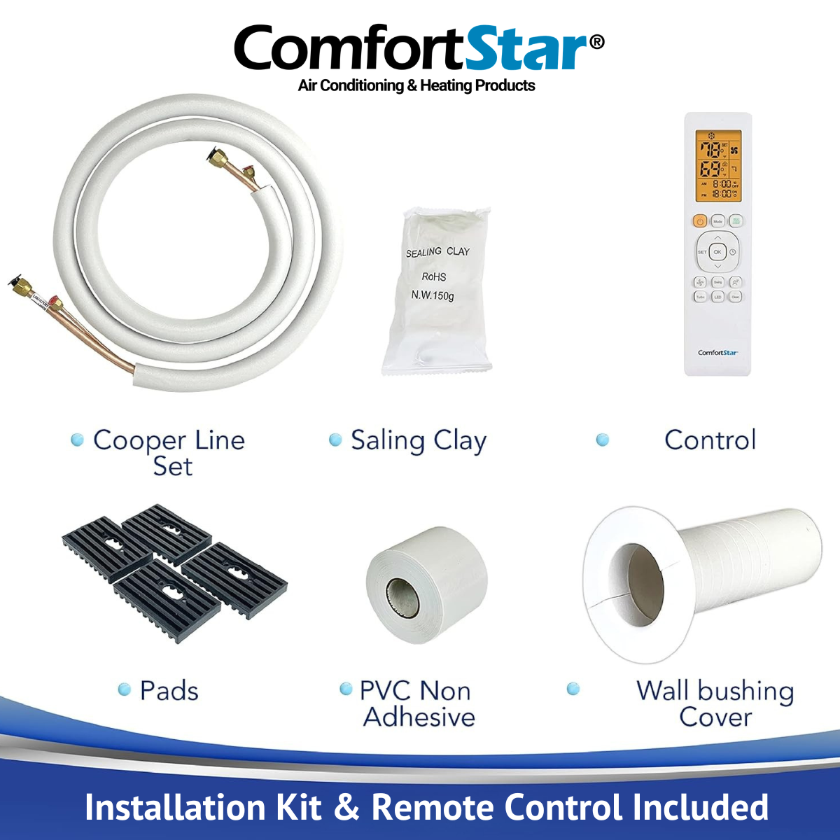 12,000 BTU Ductless Mini Split Air Conditioner & Heat Pump – Wall Mounted, 230V Inverter, 21.4 SEER2 Energy-Efficient Cooling & Heating