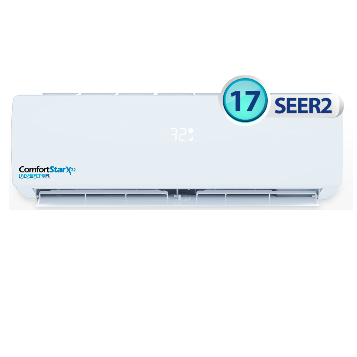 12K COOLING + HEATING - 115V WALL MOUNTED – R32 MINI-SPLIT SYSTEM – 17 SEER2