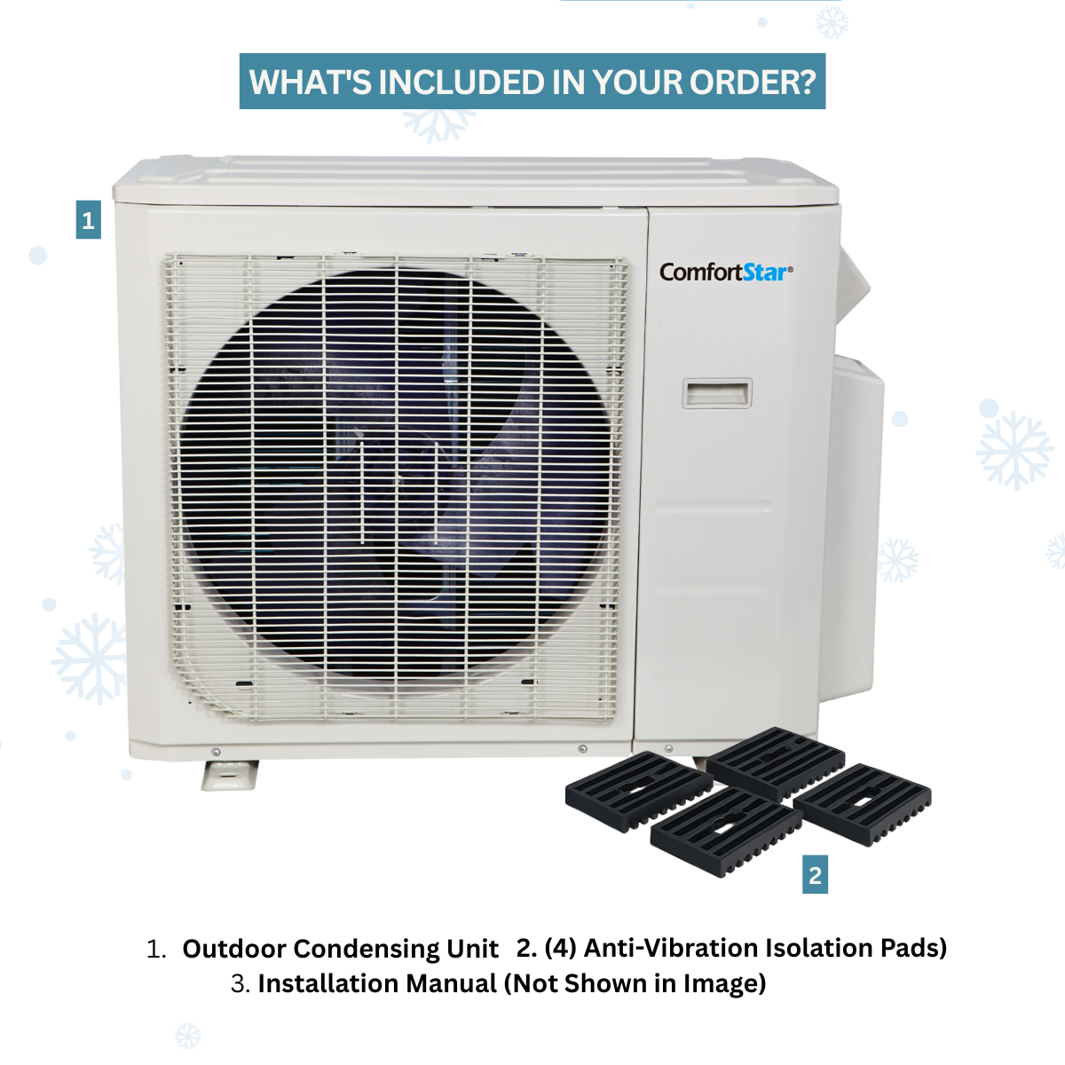 27,000 BTU Quad-Zone Outdoor Condenser – Up to 23 SEER2 (Unit Only for Multi-Zone System)