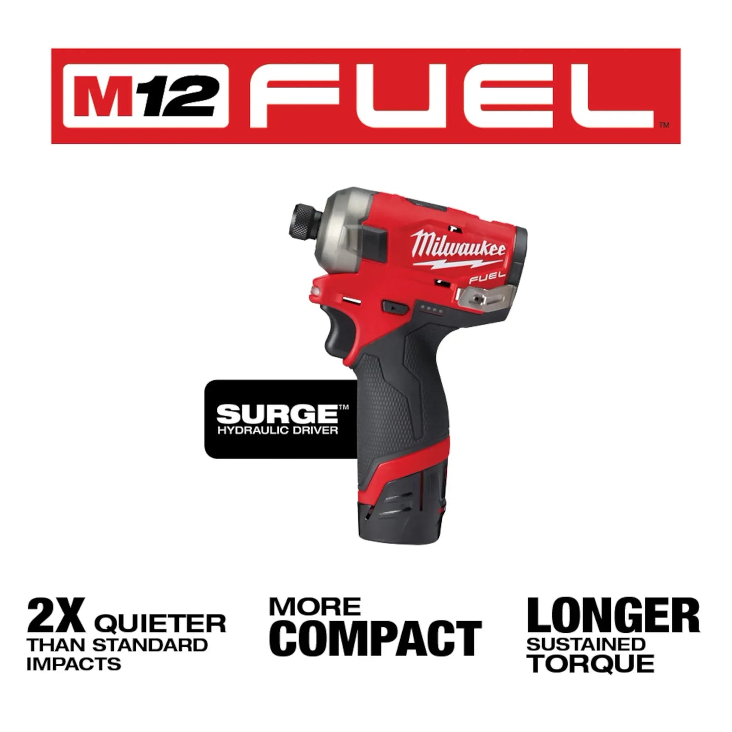 M12 FUEL™ SURGE™ 1/4" Hex Hydraulic Driver (Tool Only)