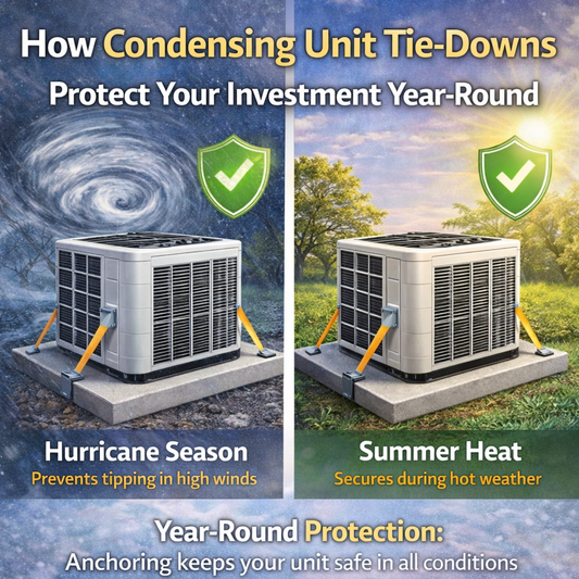 How Condensing Unit Tie-Downs Protect Your Investment Year-Round