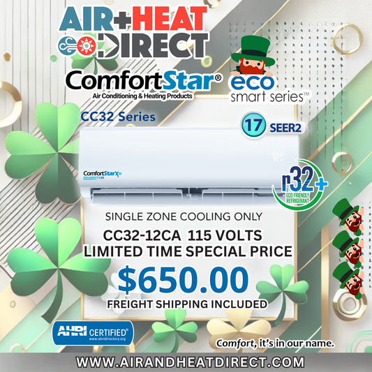 NEW Eco Series CC32-12CA 115V Single Zone Ductless Mini-Split System