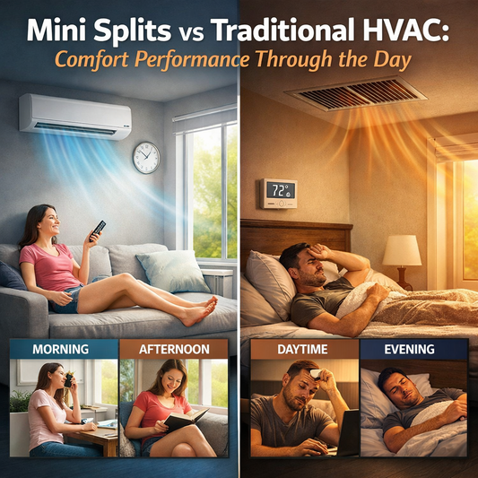 Mini Splits vs Traditional HVAC: Comfort Performance Through the Day