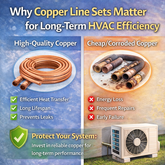 Why Copper Line Sets Matter for Long-Term HVAC Efficiency