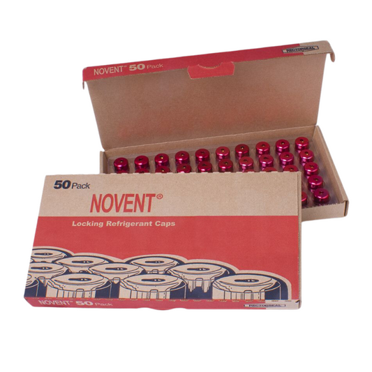 NOVENT Resistant Pink Caps R410 1/4" - (50/PKG) 86663