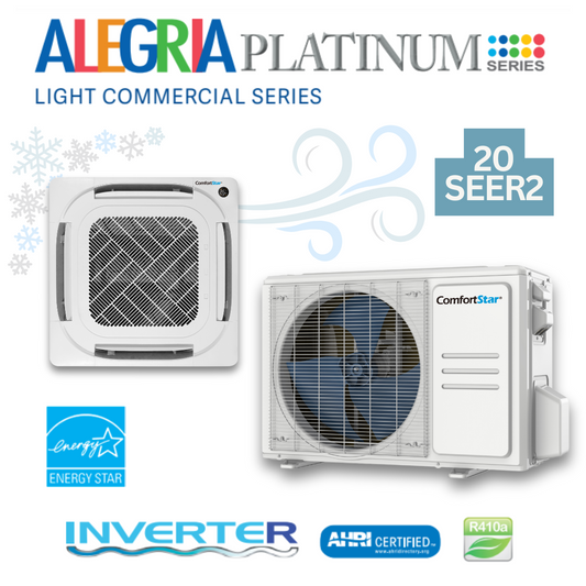 9K Cooling + Heating - 208/230v Energy Star Light Commercial Cassette System – 20 SEER2