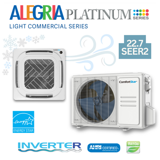 12K Cooling + Heating - 208/230v Energy Star Light Commercial Cassette System – 22.7 SEER2
