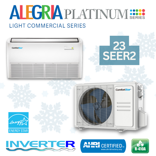 18K Cooling + Heating - 208/230v Energy Star Light Commercial Floor-Ceiling System – 23 SEER2