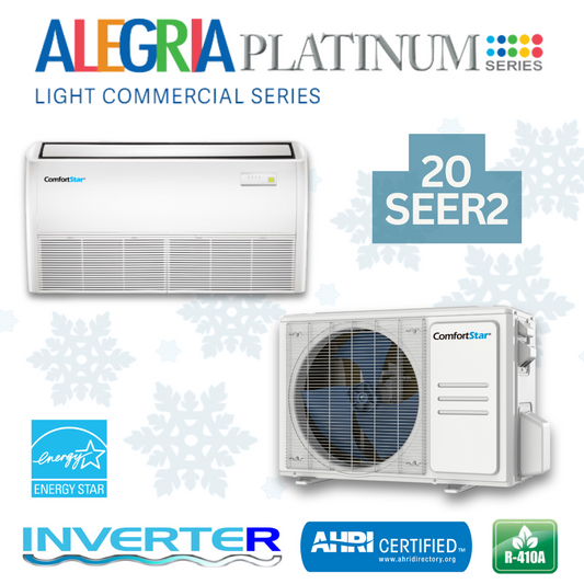 24K Cooling + Heating - 208/230v Energy Star Light Commercial Floor-Ceiling System – 20 SEER2