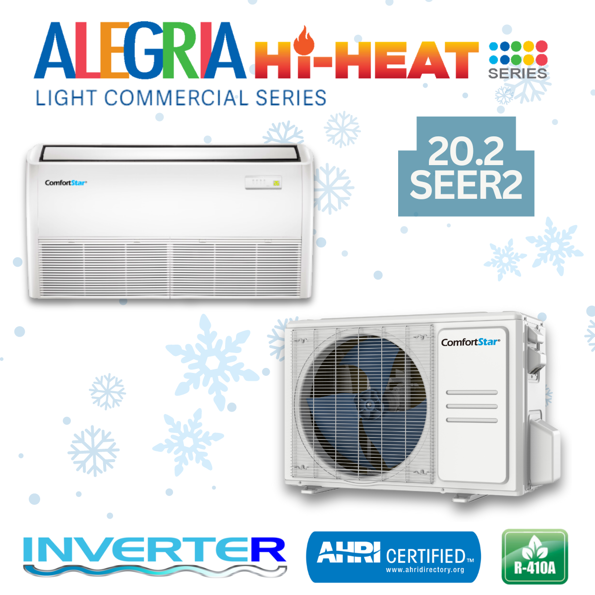 24K Cooling + Heating - 208/230v Light Commercial Floor-Ceiling System – 20.2 SEER2