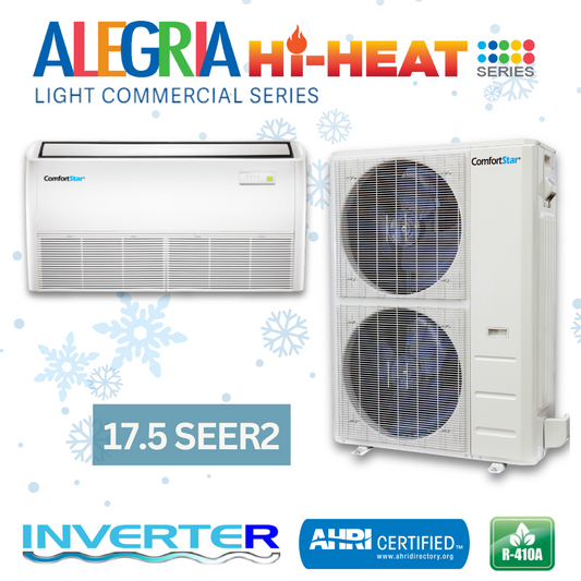36K Cooling + Heating - 208/230v Light Commercial Floor-Ceiling System – 17.5 SEER2