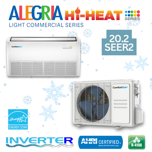 18K Cooling + Heating - 208/230v Energy Star Light Commercial Floor-Ceiling System – 20.2 SEER2