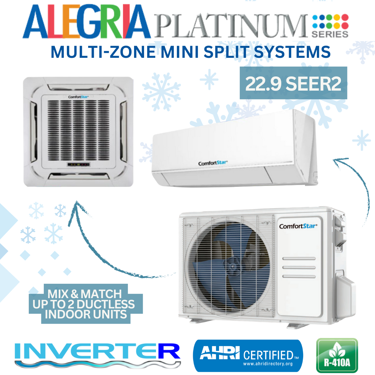 18K Dual Zone Condensing Unit - Ductless System 22.9 SEER2