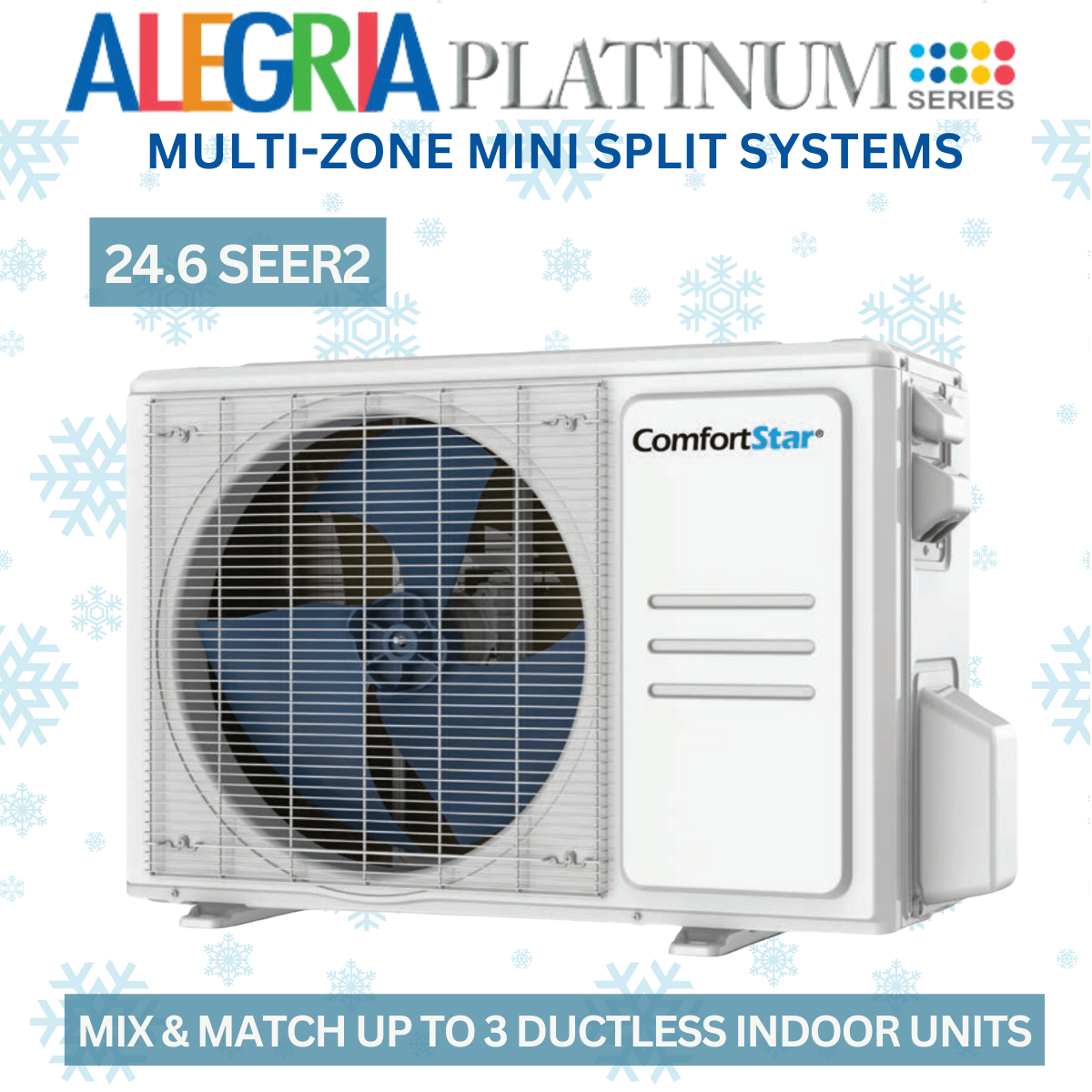 27K Tri Zone Outdoor Condensing Unit - Ductless System 24.6 SEER2