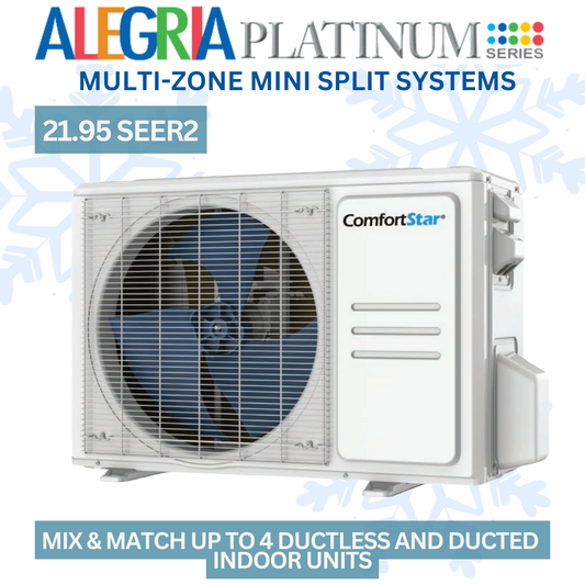 36K Quad Zone Outdoor Condensing Unit - MIX Ductless and Ducted System 21.95 SEER2