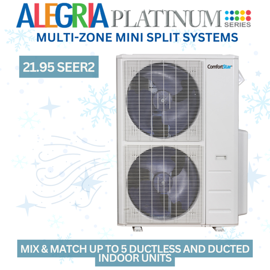 48K Five Zone Outdoor Condensing Unit - MIX Ductless and Ducted System 21.95 SEER2