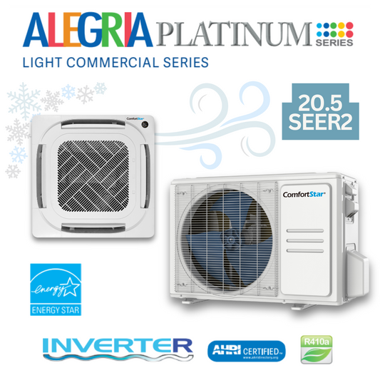 18K Cooling + Heating - 208/230v Energy Star Light Commercial Cassette System – 20.5 SEER2