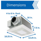 WhisperFit® DC Fan / Dimmable Led & Nightlight 50-80-110 CFM - 0.25-1.0 Sone - Energy Star®