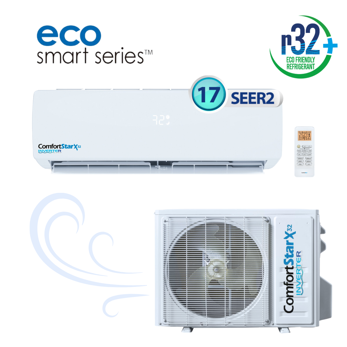 12K COOLING ONLY 115V WALL MOUNTED – R32 MINI-SPLIT SYSTEM – 17 SEER2 ...