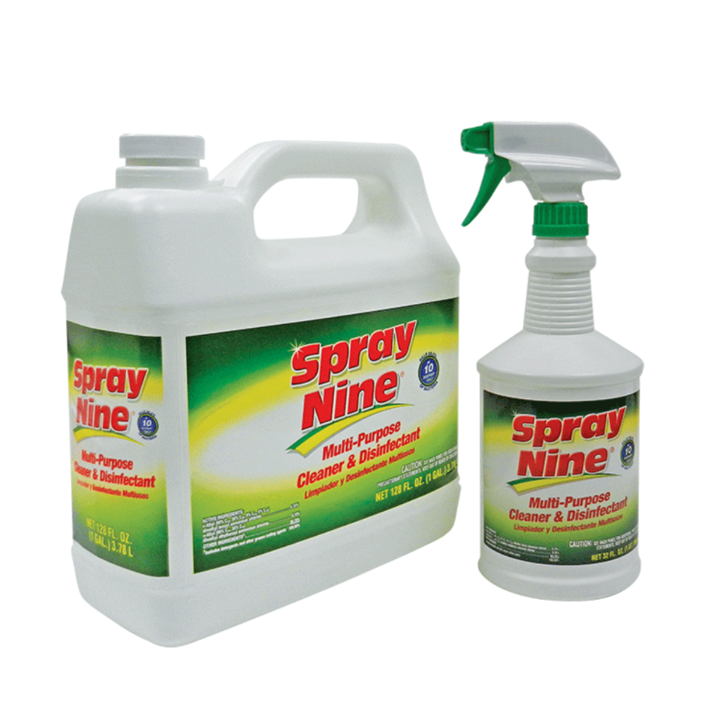 Spray Leaner CLENAIR SPRAY NINE® Cleaner & Disinfectant - 1 Gallon – Air & Heat Direct