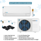 12,000 BTU Cooling + Heating - Energy Star  - Wall Mounted Ductless Mini Split Air Conditioner – 24.6 SEER2 High Efficiency, Voltage 208/230V
