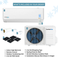 12,000 BTU Cooling + Heating - Wall Mounted Ductless Mini Split Air Conditioner Heat Pump – 23.1 SEER2 Energy-Efficient, Voltage 230V