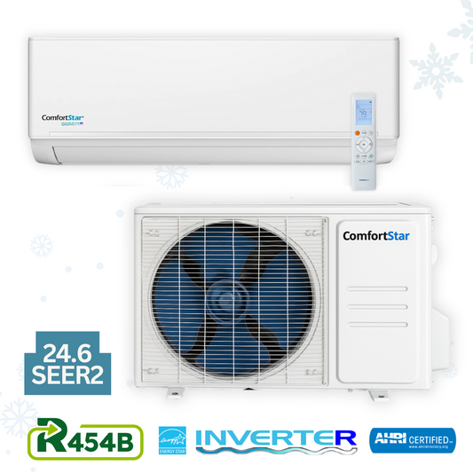 9,000 BTU Cooling + Heating - Wall Mounted Ductless Mini Split Air Conditioner Heat Pump – 24.6 SEER2 Energy-Efficient, Voltage 230V