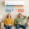 18,000 BTU Cooling + Heating - Wall Mounted Ductless Mini Split Air Conditioner Heat Pump – 24 SEER2 Energy-Efficient, Voltage 230V