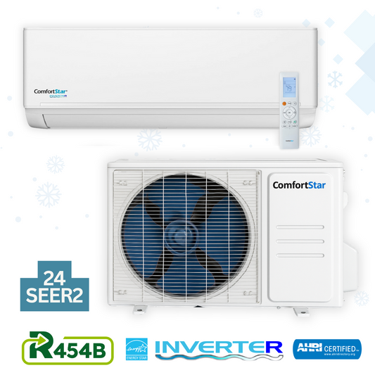 12,000 BTU Cooling + Heating - Wall Mounted Ductless Mini Split Air Conditioner Heat Pump – 24 SEER2 Energy-Efficient, Voltage 230V