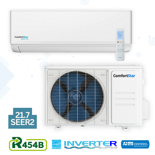 18,000 BTU Cooling + Heating - Wall Mounted Ductless Mini Split Air Conditioner Heat Pump – 21.7 SEER2 Energy-Efficient, Voltage 230V