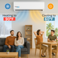 24,000 BTU Cooling + Heating - Wall Mounted Ductless Mini Split Air Conditioner Heat Pump – 22.3 SEER2 Energy-Efficient, Voltage 230V