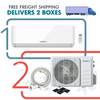 12,000 BTU Cooling + Heating - Wall Mounted Ductless Mini Split Air Conditioner Heat Pump - 22 SEER2 Energy-Efficient, Voltage 115V