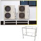 TWO CONDENSING UNIT STAND - W:35-7/16" X D: 47-1/4" X H:19-11/16"