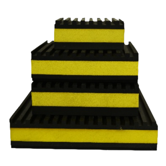 RUBBER EVA ANTI-VIBRATION PADS - 4" X 4" X 3/8" - 24/PC